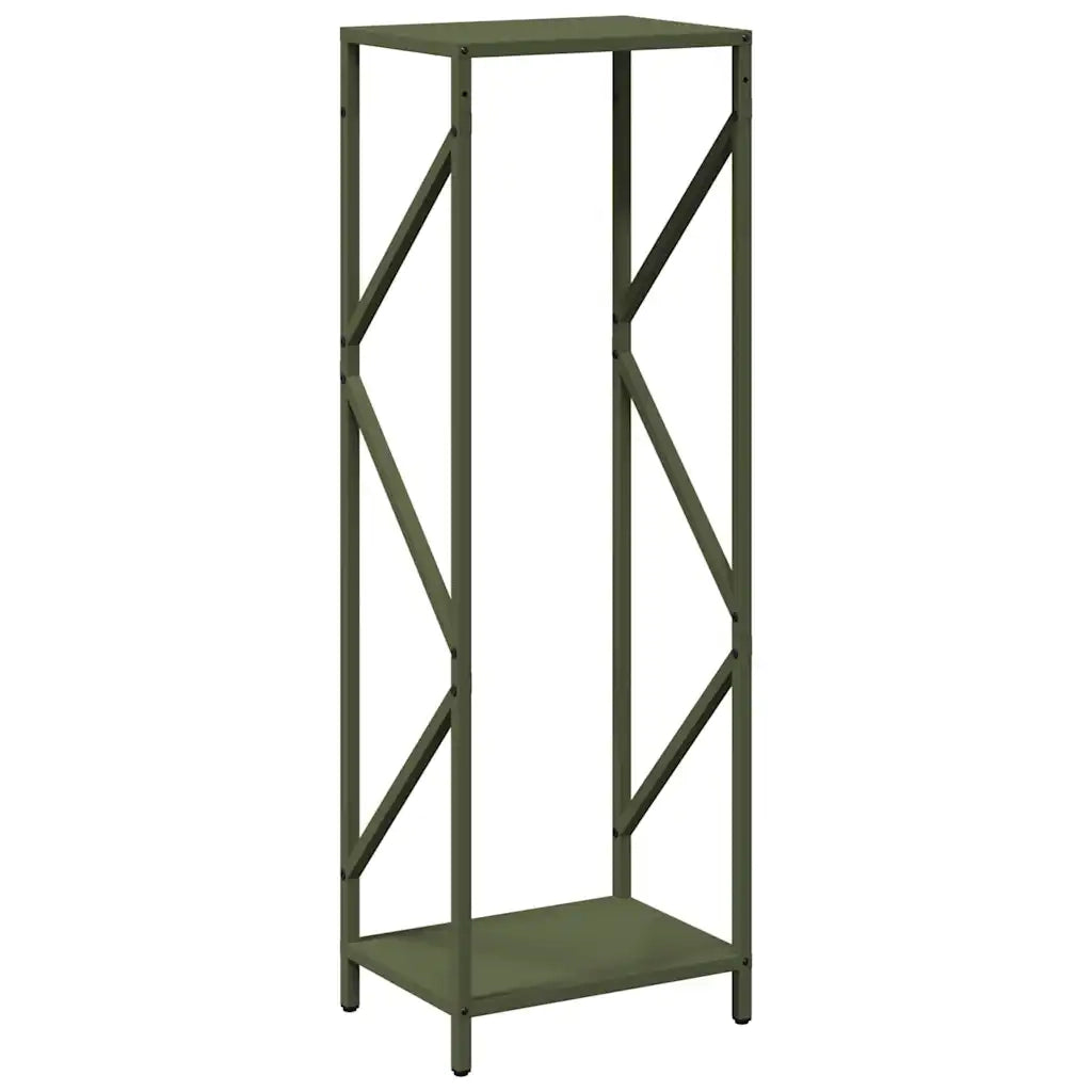 Rastrelliera per Legna da Ardere Verde Oliva 34x25x100 cm CFW7619407