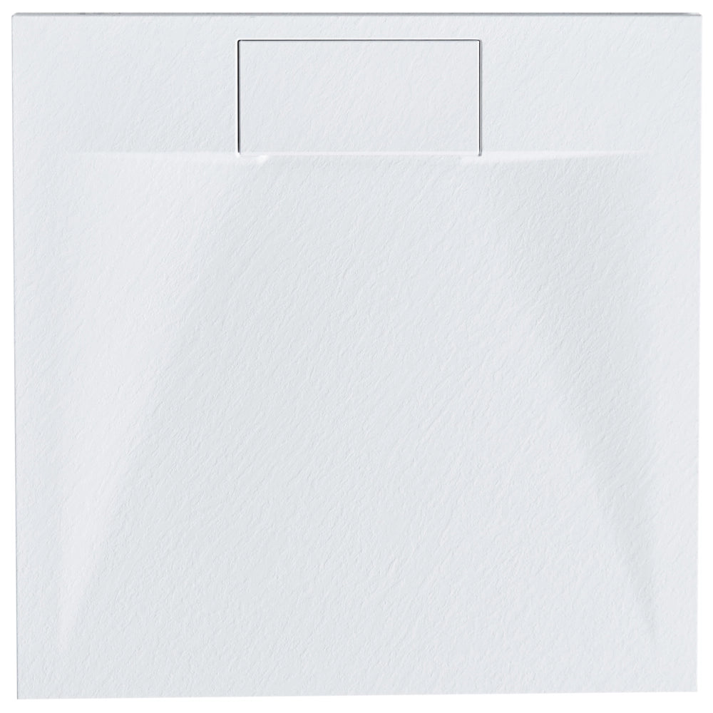 Piatto doccia con scarico bianco SMC 80 x 80 x 3 cm effetto pietra naturale minimalista