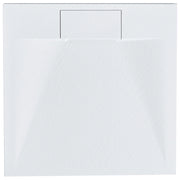 Piatto doccia con scarico bianco SMC 80 x 80 x 3 cm effetto pietra naturale minimalista