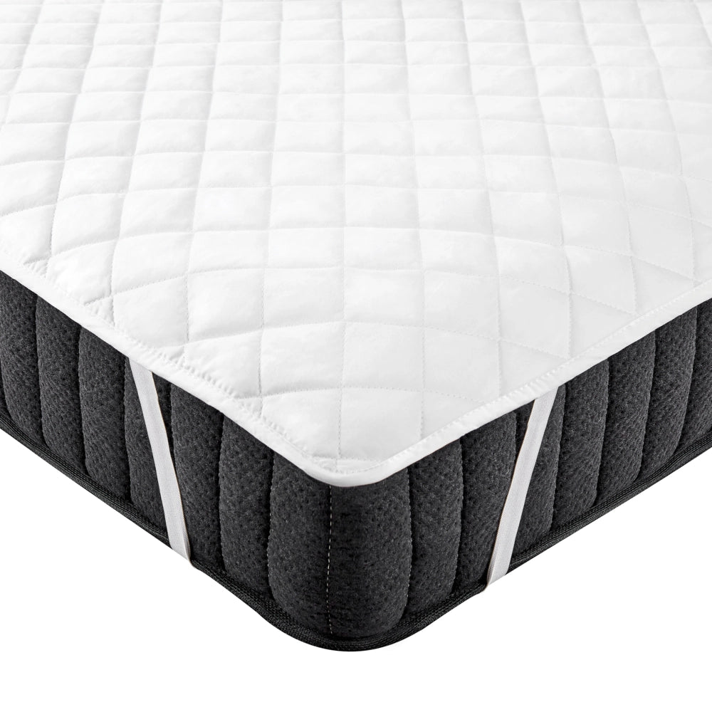 Proteggi materasso copri materasso trapuntato matrimoniale 140 x 200 cm cotone japara bianco