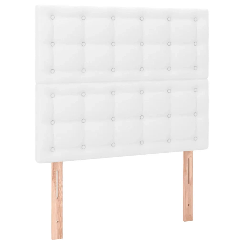 Giroletto con Testiera-Struttura Letto con testiera Bianco 120x200 cm in Similpelle 619444