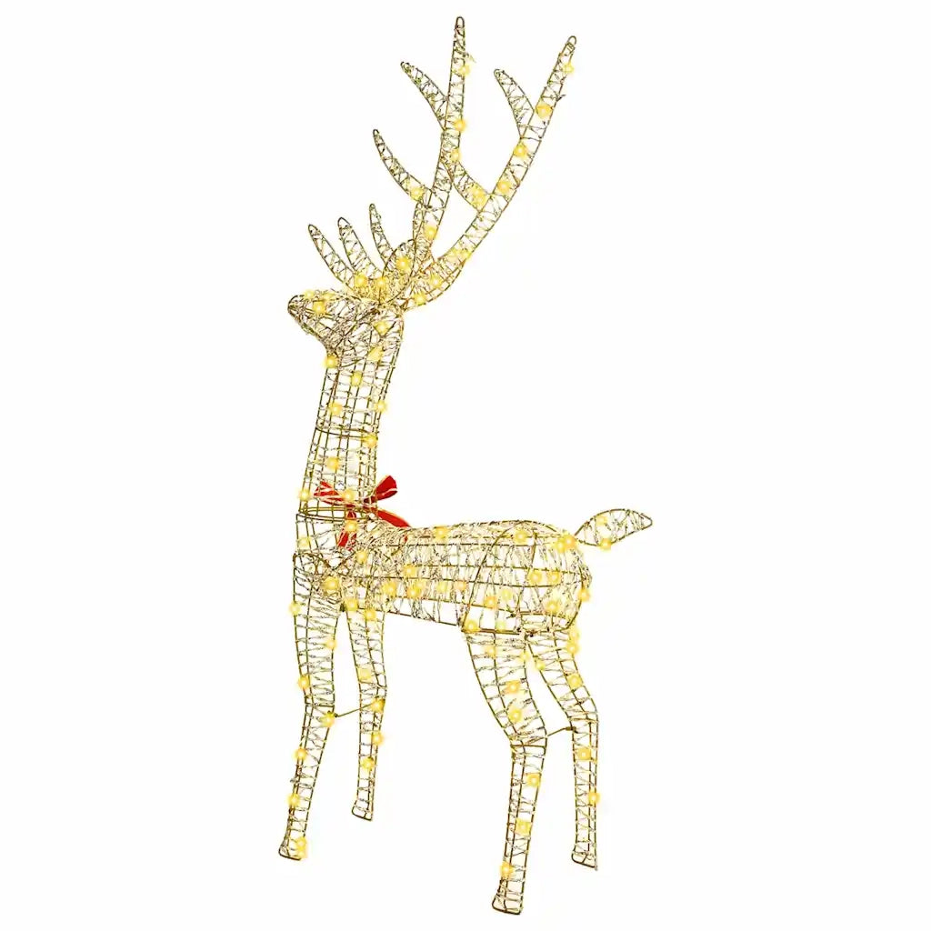 Renna 3D con 140 LED Bianco caldo 128 cm PET 42019056