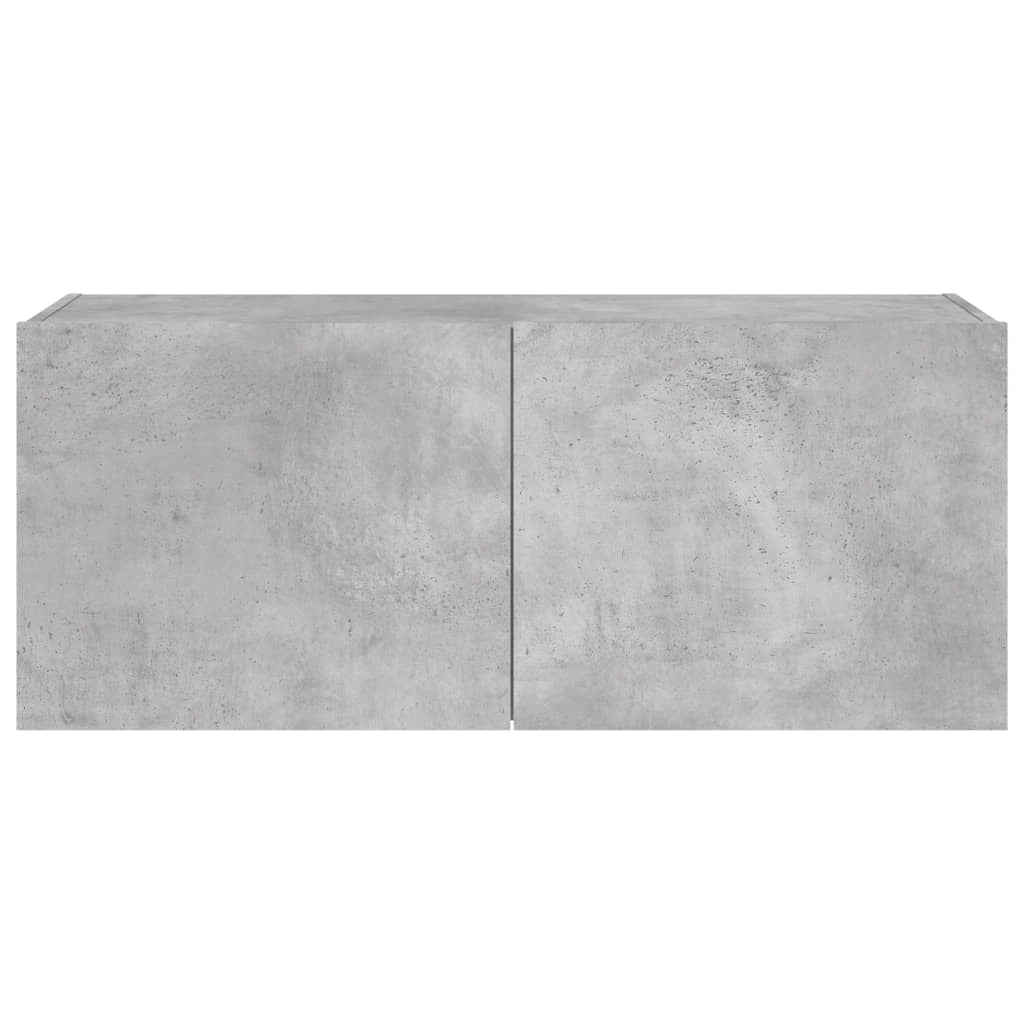 Mobile TV multimediale scaffale TV credenza mobile TV sala da pranzo soggiorno camera da letto mobile da parete con luci LED 100 x 35 x 41 cm grigio 02_0027854