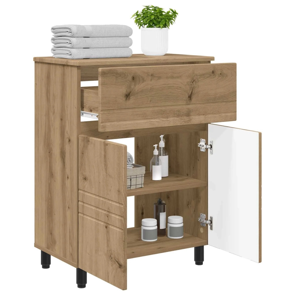 Mobiletto da bagno Rovere Artigianale 60 x 35 x 80 cm 889424