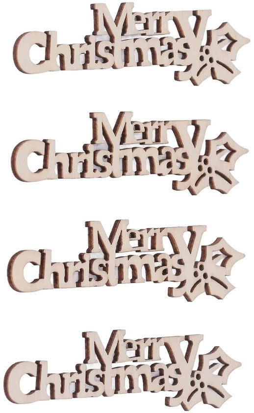 Decorazioni in Legno per Pareti - Decorazione Elegante - Placchette con Lettere per Natale - Lettere Miniature - Resistenti e Durature - per Artigianato DIY - Lettere Decorative