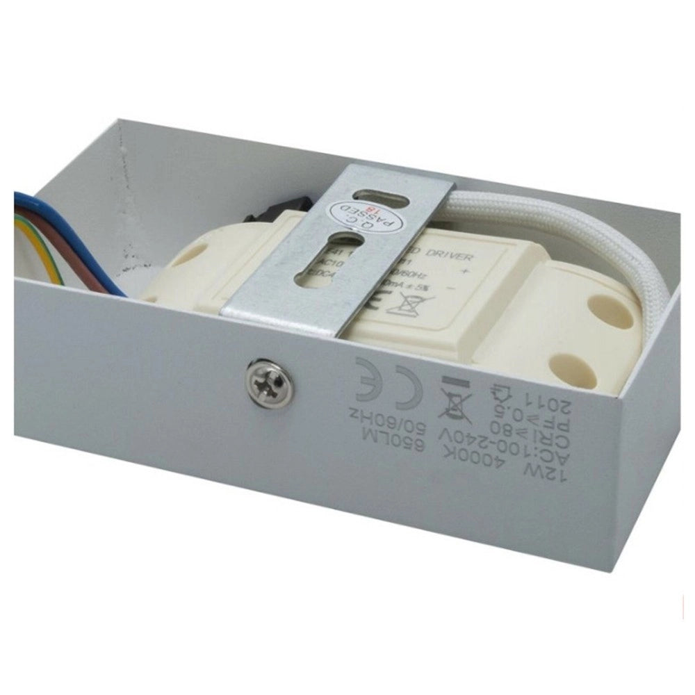 Trade Shop - Applique Led Rettangolare 12w 650 Lm A Parete 3 Temperature Di Luce Cct E41-b3c -