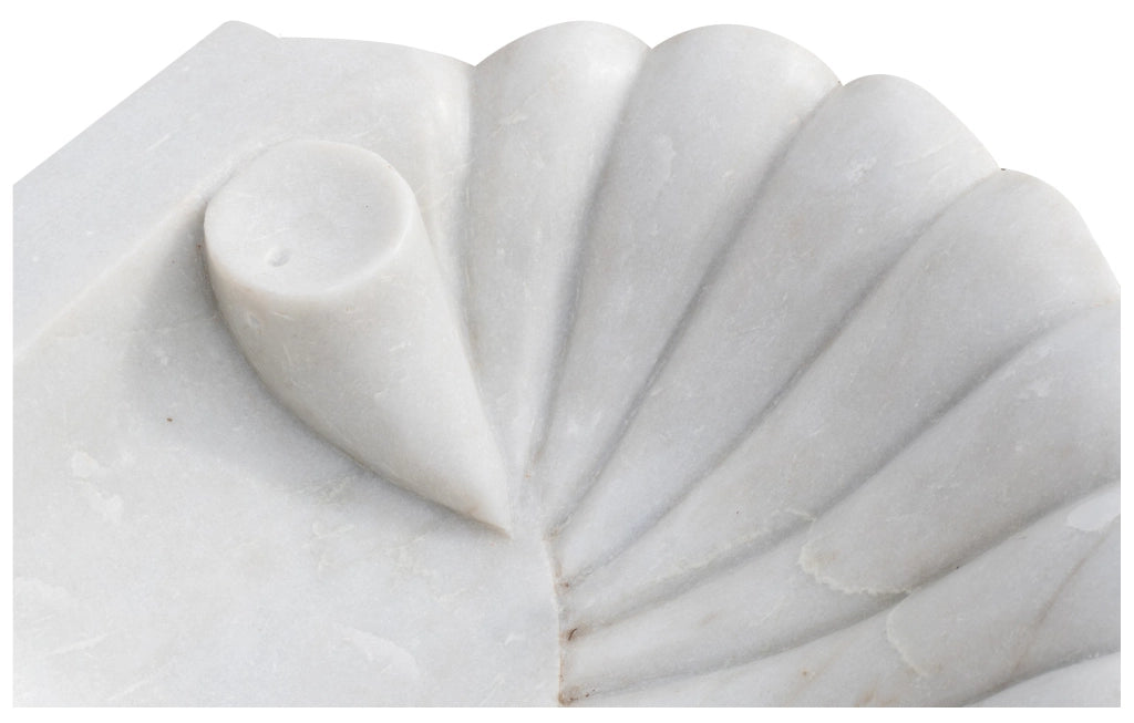 Biscottini Lavandino a conchiglia in marmo bianco L64xPR50xH12 cm
