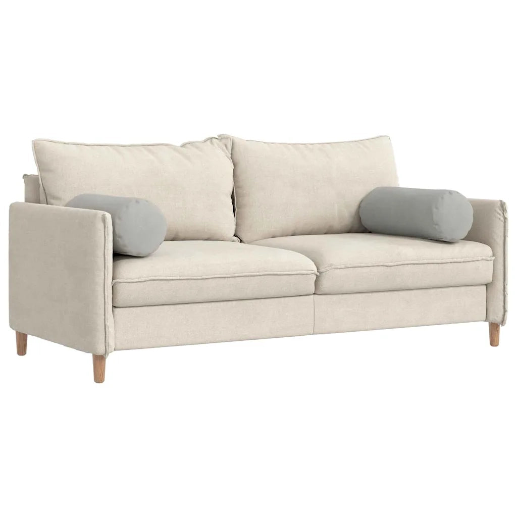 Cuscini a rullo 2 pcs Grigio chiaro Ø 25 x 70 cm