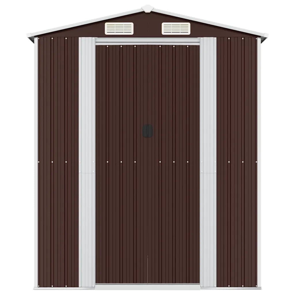 Capanno da Giardino Marrone Scuro 192x440x223cm Acciaio Zincato cod mxl 46548
