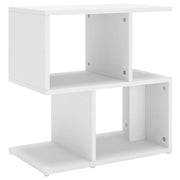 Comodino-Tavolino da notte Bianco 50x30x51,5 cm in Legno Multistrato