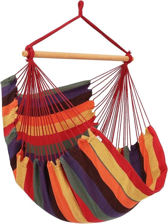Sedia a Hammock 180 x 125 cm - Carico Massimo Statico 200 kg - Indoor e Outdoor - Colori Arcobaleno GDC185