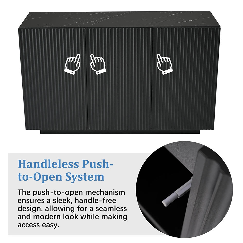 Buffet LED - Xylo - 120cm marmo nero Bluetooth