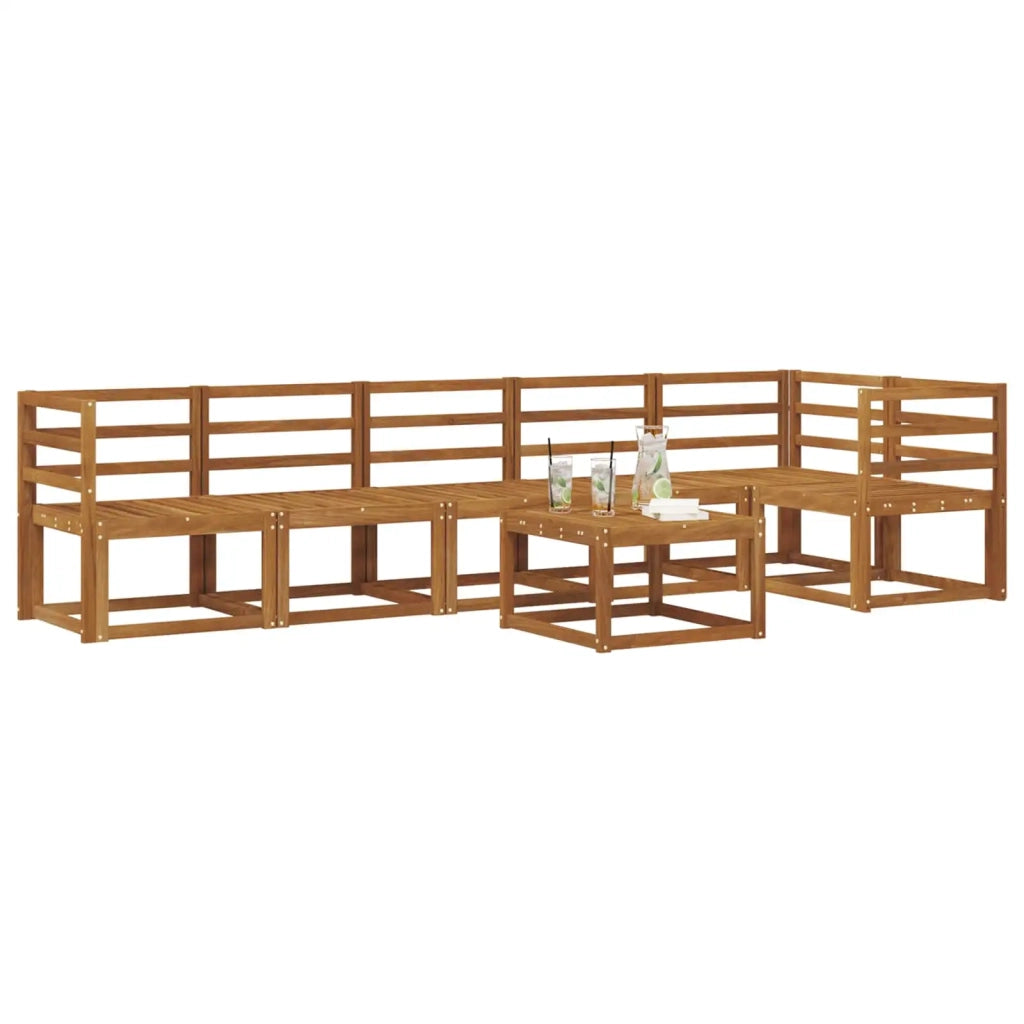 Set di divani da esterno 7 pcs Naturale 3366482