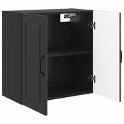 Armadietto a Muro | Mobiletto a muro Nero 59 x 31 x 60 cm Legno ingegnerizzato