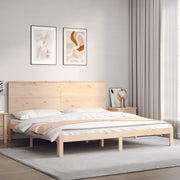 Giroletto senza Materasso-Struttura Letto 200x200 cm in Legno Massello di Pino 340617