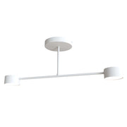 Lampada a sospensione Halo in acciaio bianco opaco