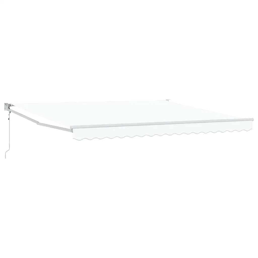 Tenda Retrattile Bianco 400 × 300 cm Poliestere e Alluminio 3330632