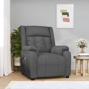 Poltrona Elettrica Reclinabile Grigio Scuro in Tessuto 3143568