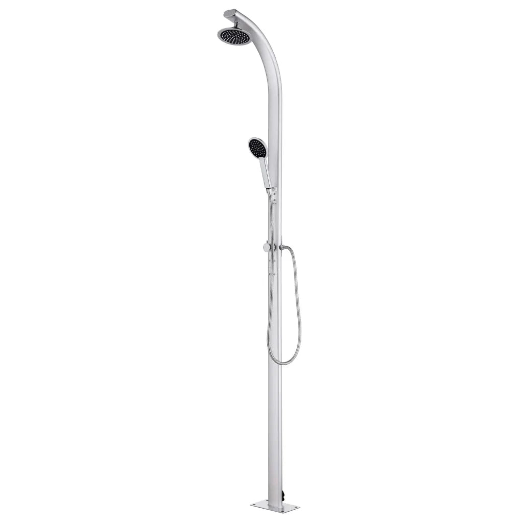 Doccia da Giardino con Base Grigia 220 cm in Alluminio CFW4399506