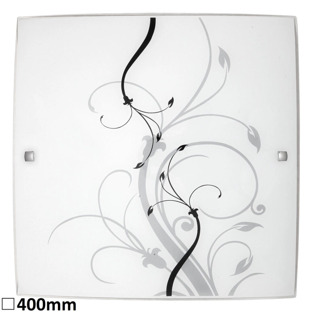Plafoniera quadrata 40cm vetro bianco 2xE27 Rabalux Elina