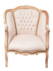 Biscottini Poltrona stile francese Luigi XVI in legno massello di faggio L80XPR82XH94 cm