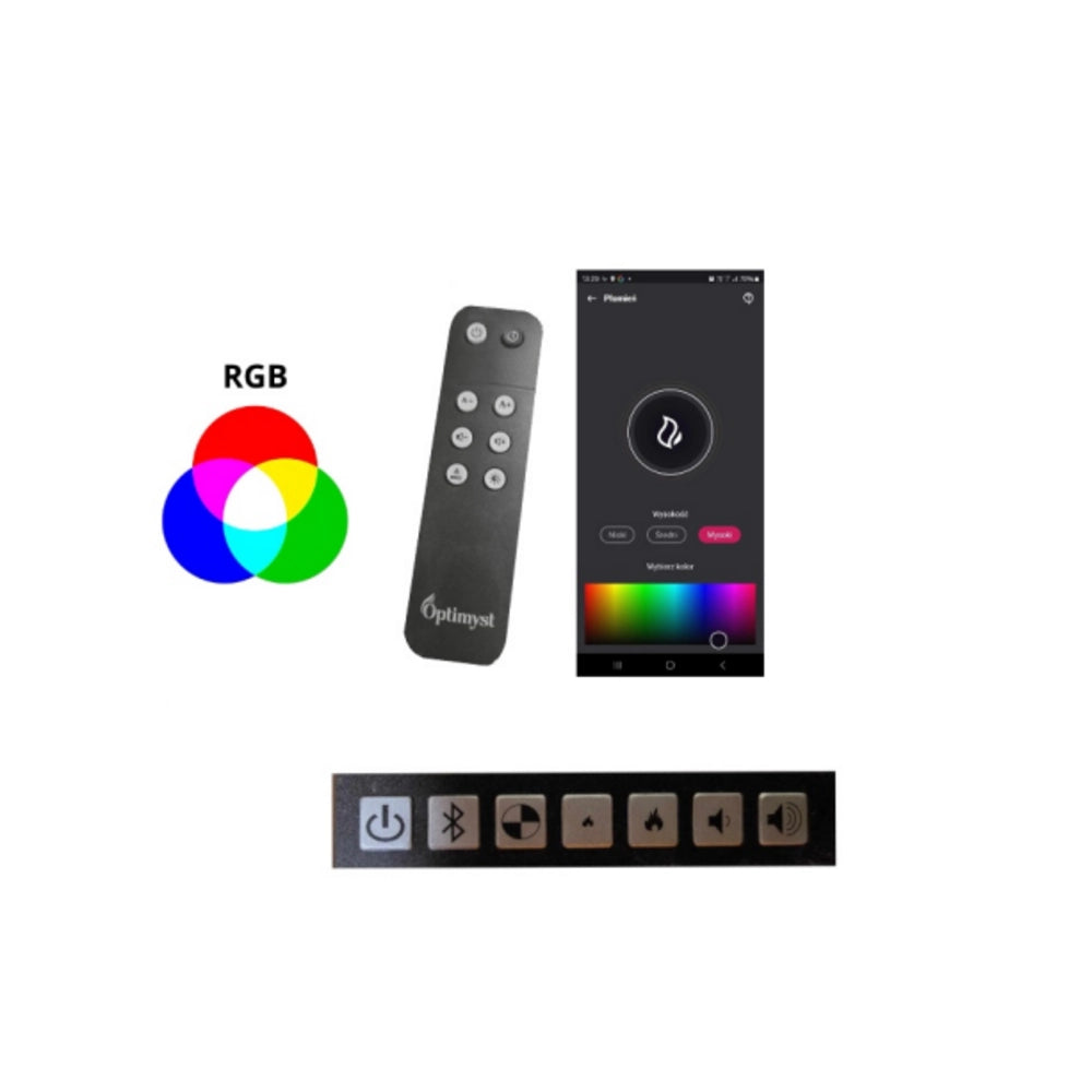 Caminetto a Vapore Acqueo da Incasso Invapo Inside 1800 - Fiamma Multicolore, Effetto 3D e Controllo App, Serbatoio 3.6l - 183cm