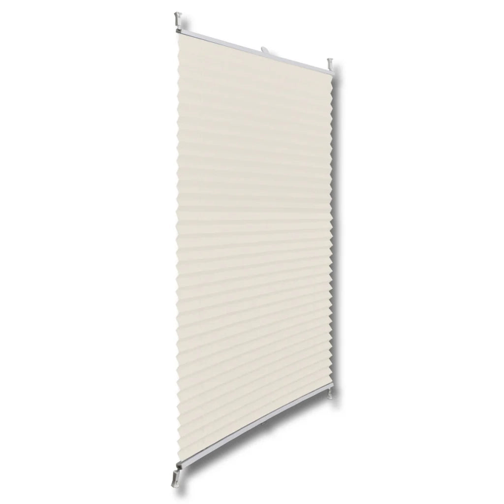 Tenda plissettata color crema 90 x 125 cm 4102213