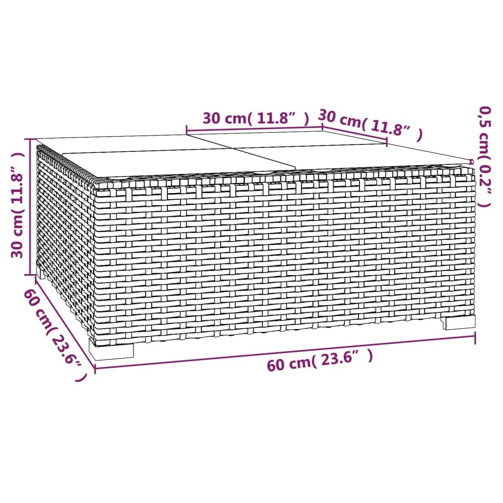Set di mobili da giardino set 9 pezzi con cuscini in polyrattan nero 02_0018147