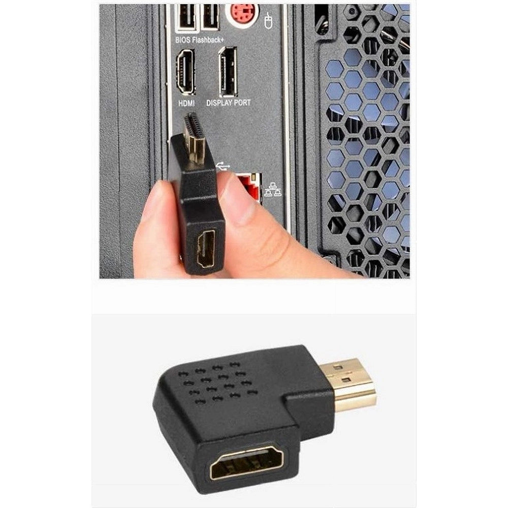 Trade Shop - Connettore Adattatore Hdmi Maschio/femmina Angolato Piatto Convertitore Video C-061 -