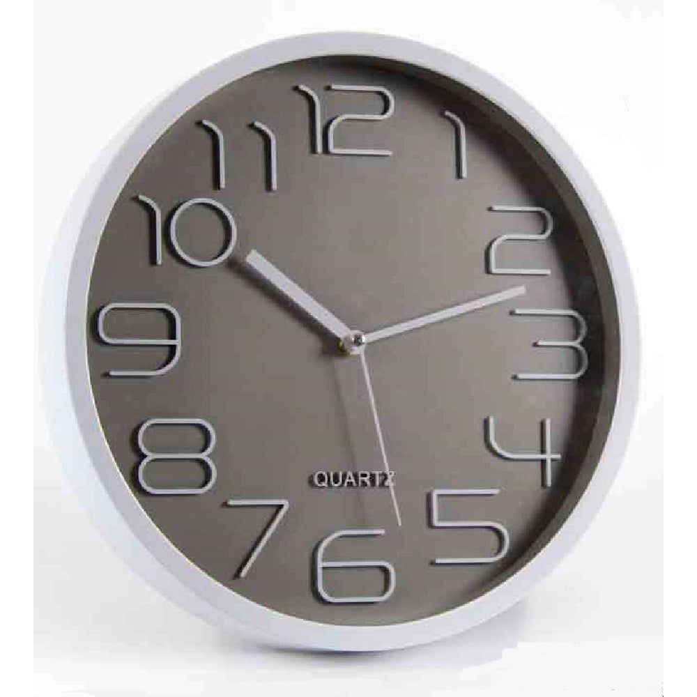 Trade Shop - Orologio Da Parete Tondo 30x4 Cm Movimento Silenzioso Elegante Assortiti 684111 -