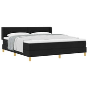 Letto a molle con materasso Nero 200 x 180 cm Poliestere