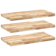 3 pz Mensole da Parete | Scaffali a Parete | Ripiano a parete 100x40x4 cm Legno Acacia Non Trattato