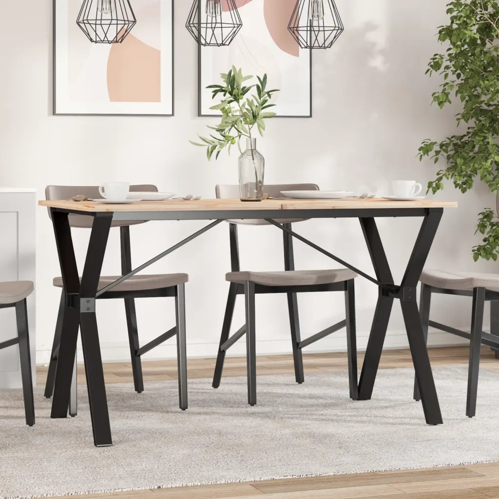 Telaio Gambe a Y per Tavolo da Pranzo 120x60x73 cm in Acciaio