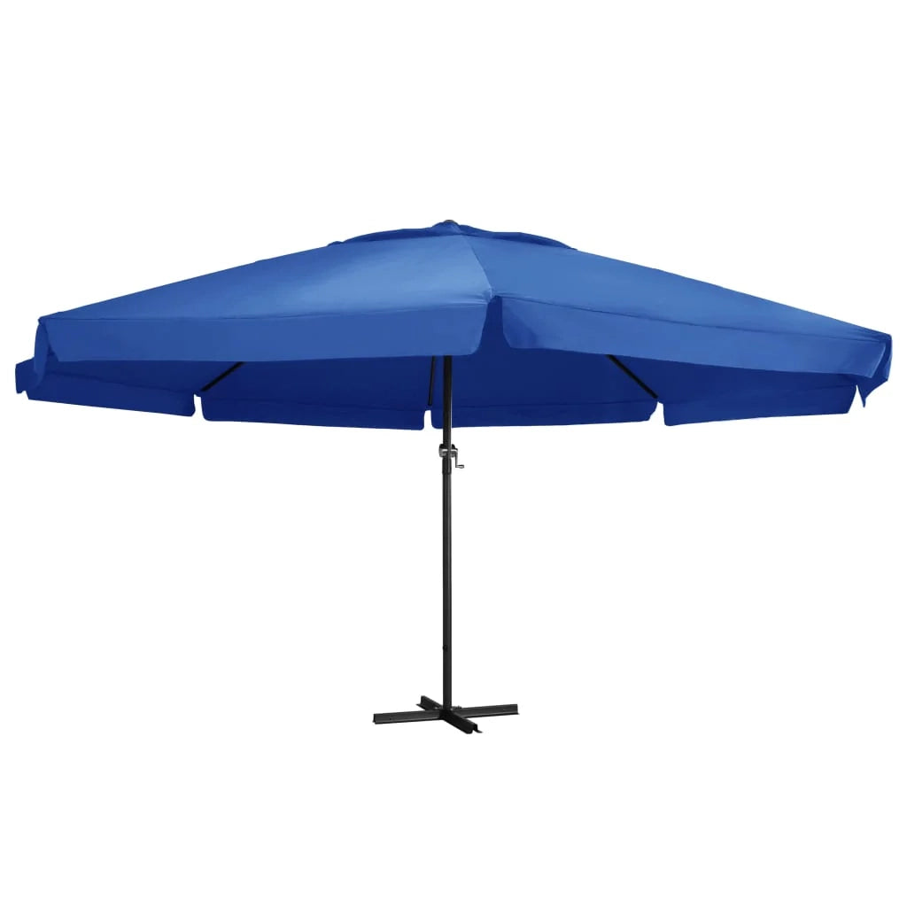 Ombrellone da esterno con palo in alluminio blu da 500 cm 02_0008234