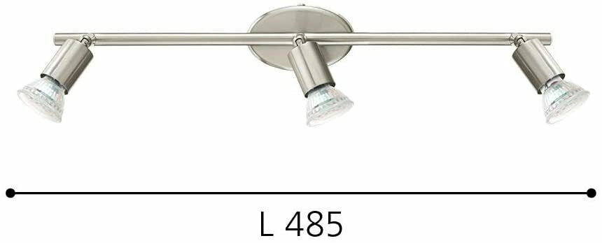 Faretti da Soffitto 3 Luci Plafoniera Lampada su Binario Acciaio Buzz Led EGLO