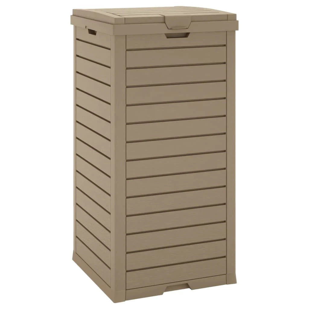 Cestino da esterno marrone chiaro 41x41x86 cm polipropilene 02_0006115