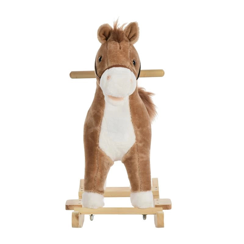 CAVALLO A DONDOLO PER BAMBINI 36-72 MESI CON SUONI REALISTICI MARRONE