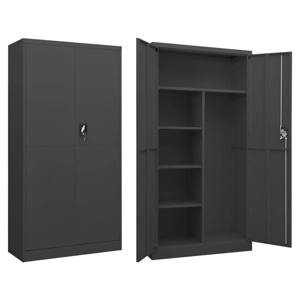 Armadio con Ripiani Antracite 90x40x180 cm in Acciaiocod mxl 80438