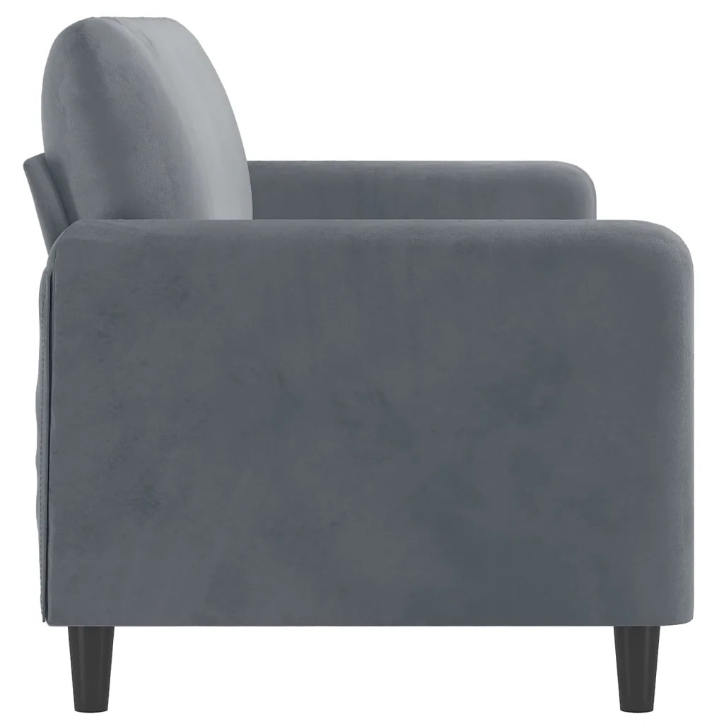 Divano a 3 Posti Grigio Scuro 180 cm in Velluto 359453