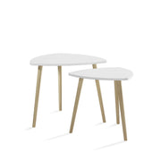 Vicco Tavolino da caffè Bianco/Sonoma 48 x 45 cm Set di 2