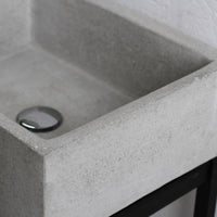 Lavello da Giardino Senza Rubinetto in Cemento Granulato di Marmo Madrid Grigio