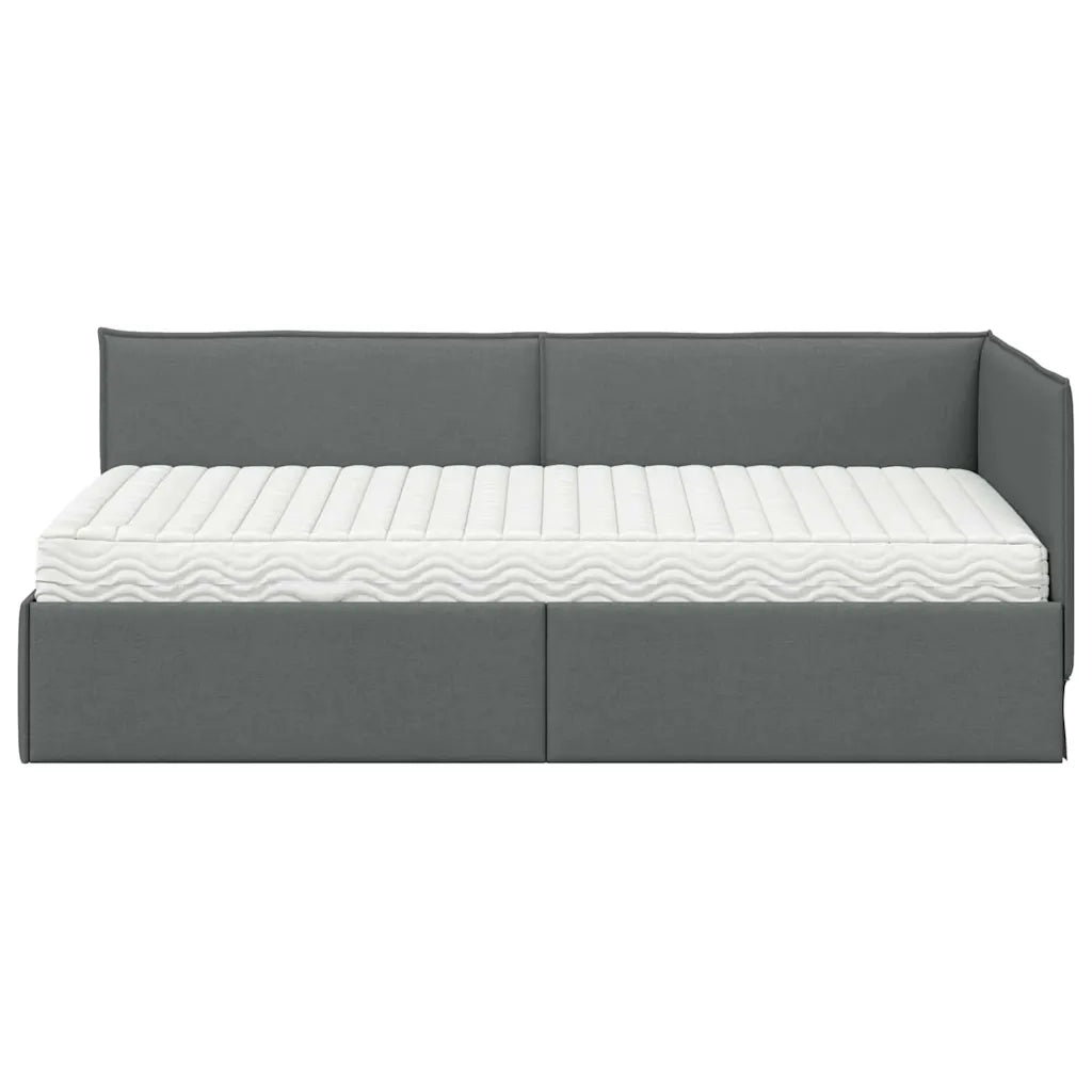 Struttura Letto Angolare con Materasso 2 pcs Grigio Velluto 3394022