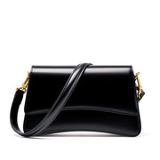Borsa a tracolla Stachel da donna in vera pelle nera