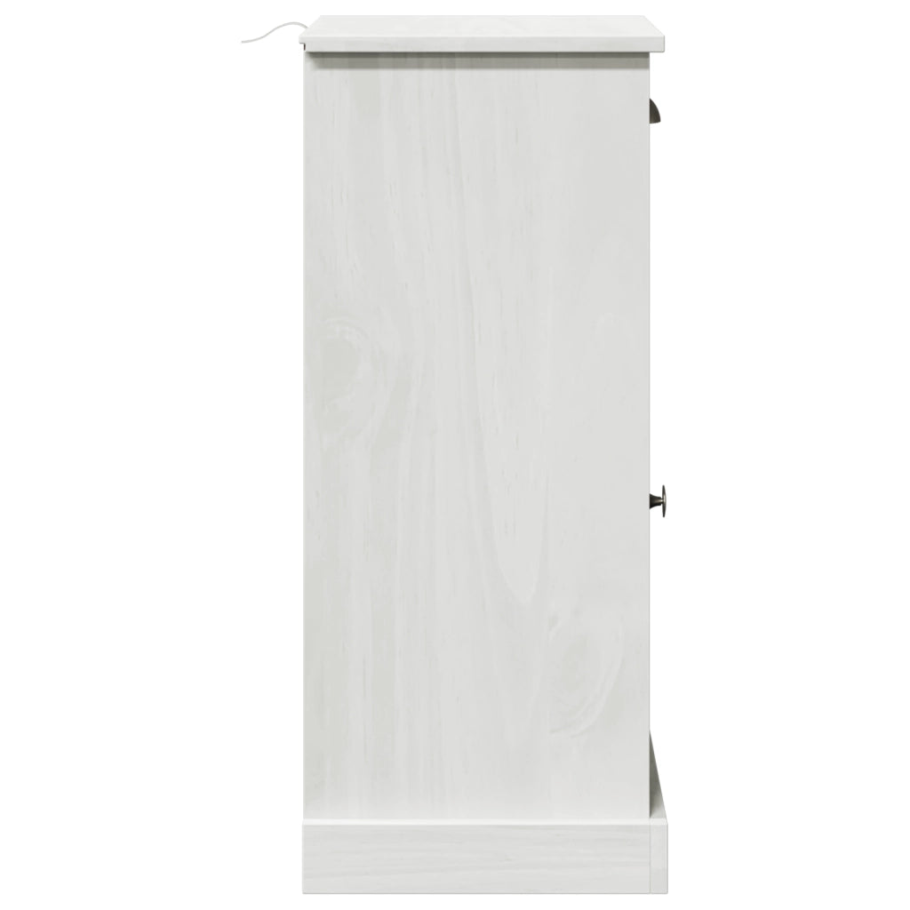 Mobile da Bagno "VIGO" con Cassetto 37x34x80 cm in Legno Massello di Pino