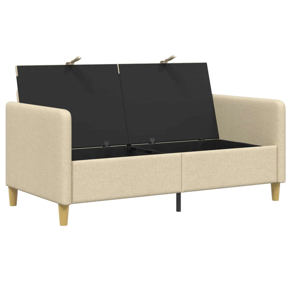Divano con Storage Crema 152 x 78 x 87 cm Poliestere 42036926