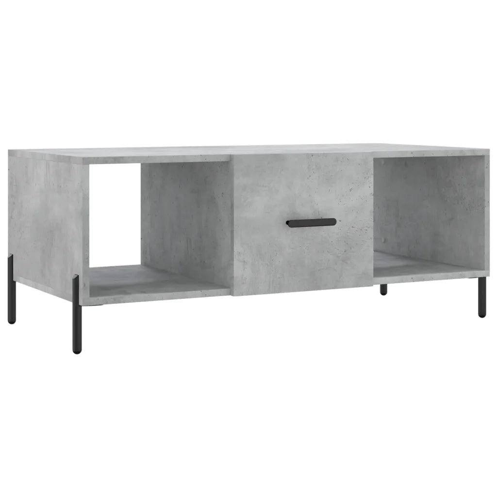 Tavolino Salotto Grigio Cemento 102x50x40 cm Legno Multistrato 829312