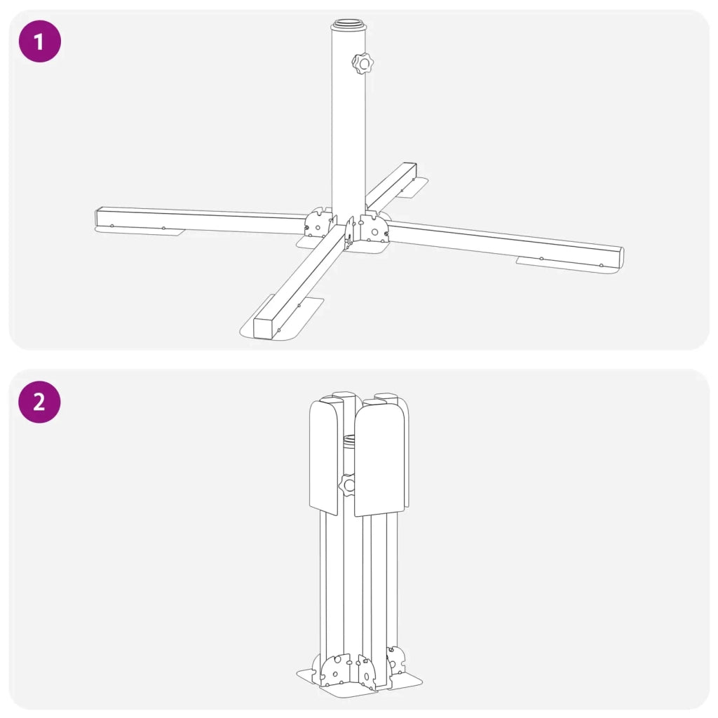 Supporto Parasol Bianco Acciaio 42010374