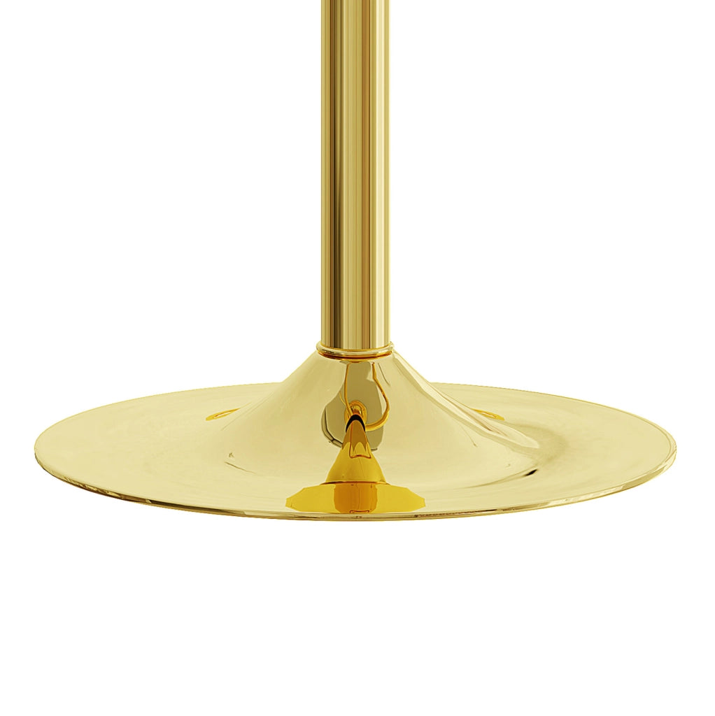 Set 2 sgabelli bar regolabili e girevoli 360° in PU nero e oro HAVRYA