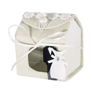 Trade Shop - Set 12 Pezzi Bomboniera Bomboniere Scatolina Casetta Matrimonio Sposi Confetti -