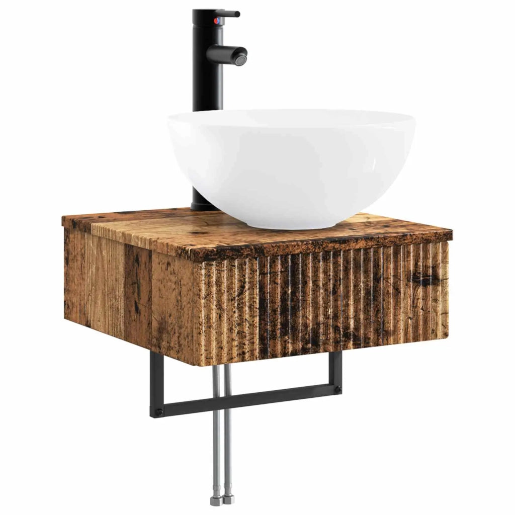 Lavabo da Parete Legno antico 40 x 41 x 40,5 cm CFW1236134